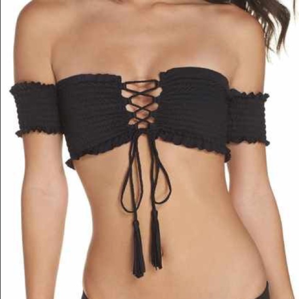 PilyQ Smocked Swimsuit Top